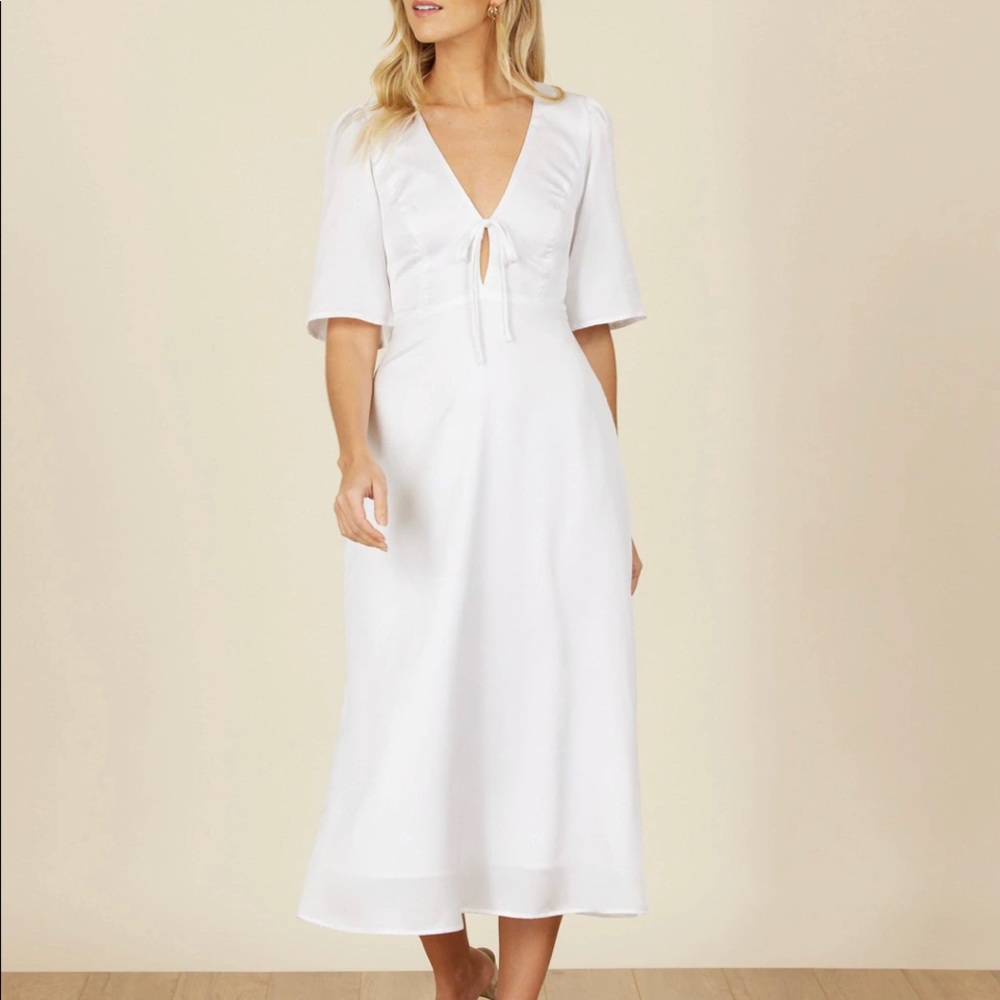 NWT Park & Fifth Kendal Tie Elegant White Dress